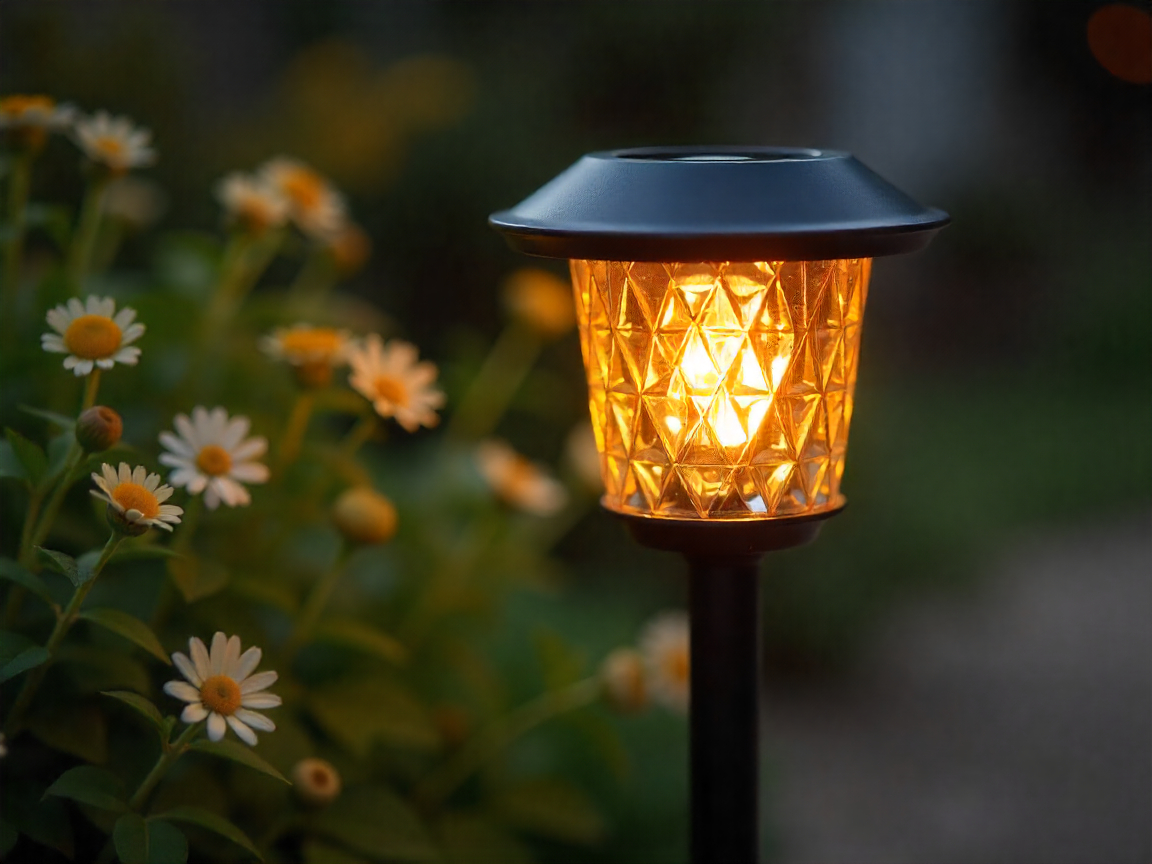 Solar-powered garden accent light
